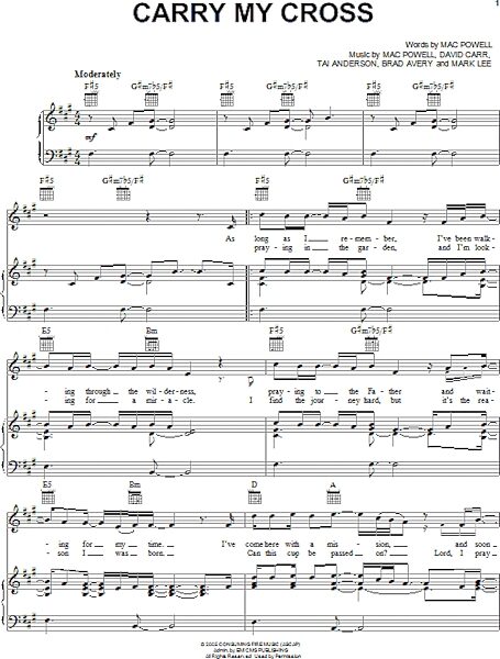 open zoom image for Carry My Cross - Piano/Vocal/Guitar, New, Main