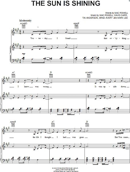open zoom image for The Sun Is Shining - Piano/Vocal/Guitar, New, Main