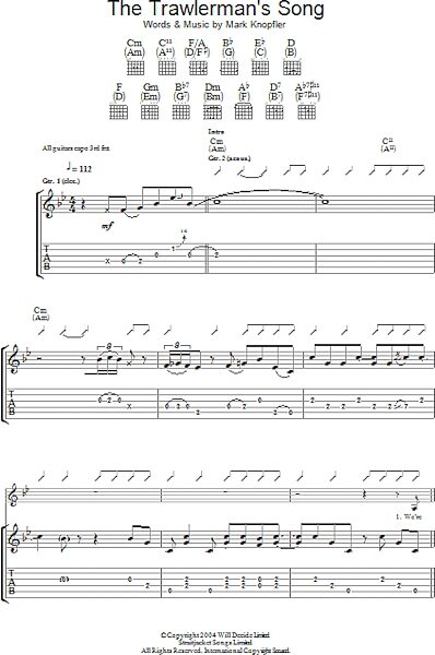 open zoom image for The Trawlerman's Song - Guitar TAB, New, Main