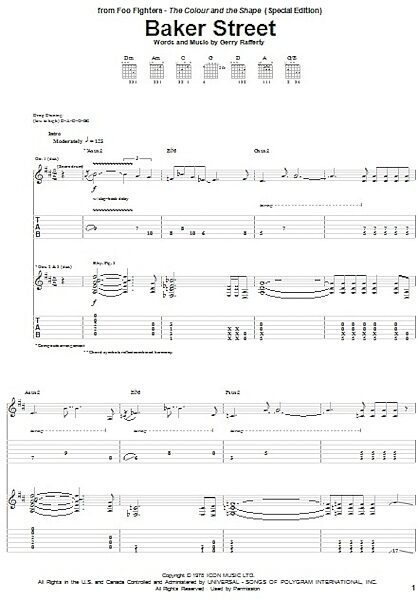 open zoom image for Baker Street - Guitar TAB, New, Main