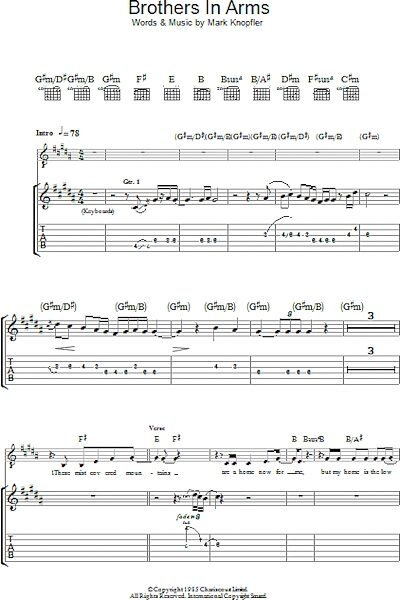 open zoom image for Brothers In Arms - Guitar TAB, New, Main