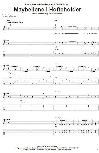 open zoom image for Maybellene I Hofteholder - Guitar TAB, New, Main