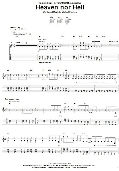 open zoom image for Heaven Nor Hell - Guitar TAB, New, Main
