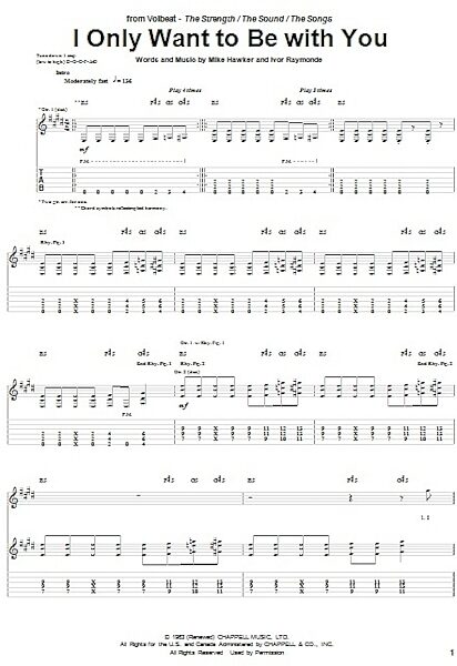 open zoom image for I Only Want To Be With You - Guitar TAB, New, Main