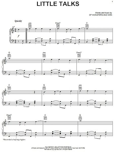 open zoom image for Little Talks - Piano/Vocal/Guitar, New, Main
