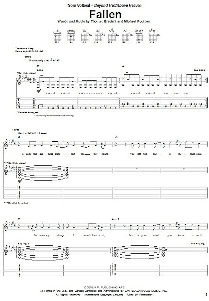open zoom image for Fallen - Guitar TAB, New, Main