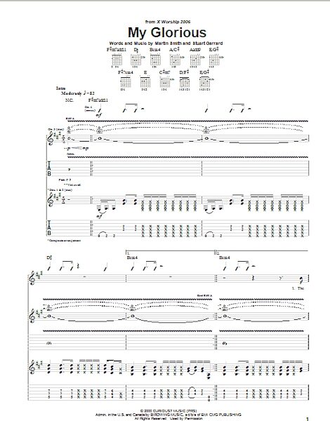 open zoom image for My Glorious - Guitar TAB, New, Main
