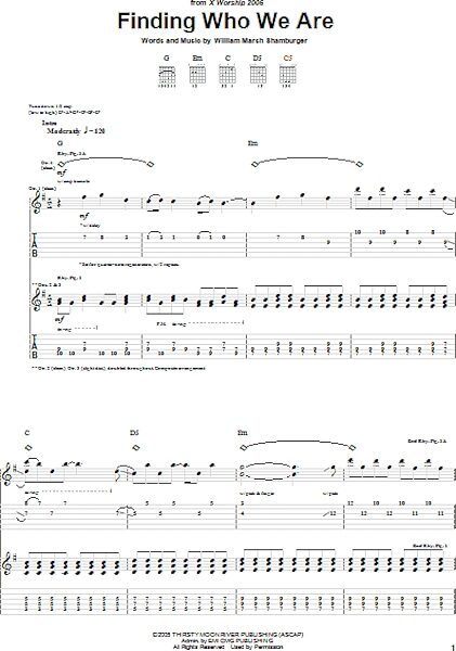 open zoom image for Finding Who We Are - Guitar TAB, New, Main