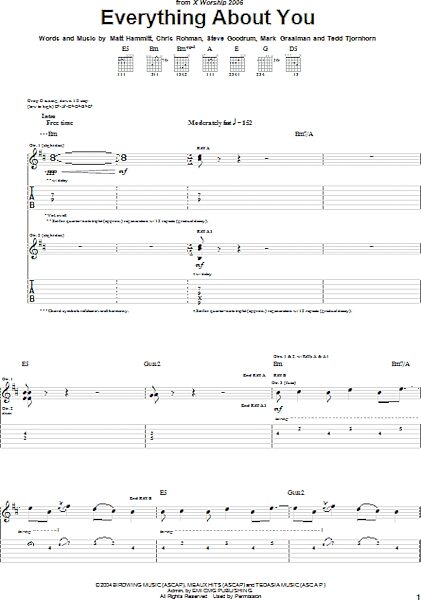 open zoom image for Everything About You - Guitar TAB, New, Main