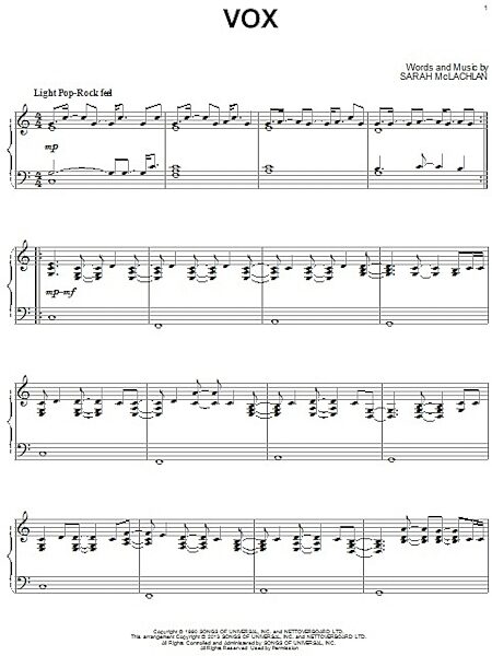 open zoom image for Vox - Piano Solo, New, Main
