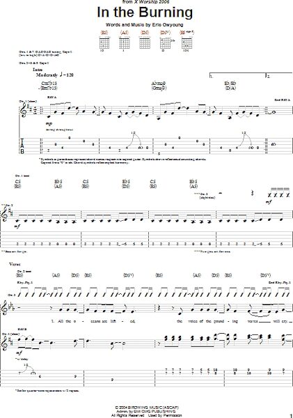 open zoom image for In The Burning - Guitar TAB, New, Main