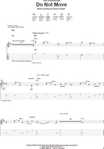 open zoom image for Do Not Move - Guitar TAB, New, Main