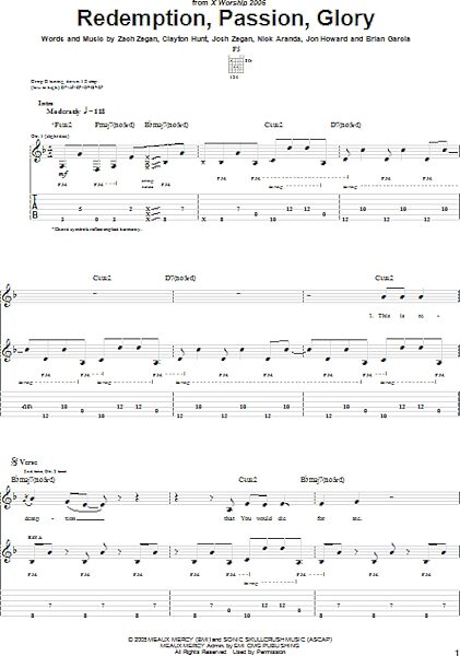 open zoom image for Redemption, Passion, Glory - Guitar TAB, New, Main