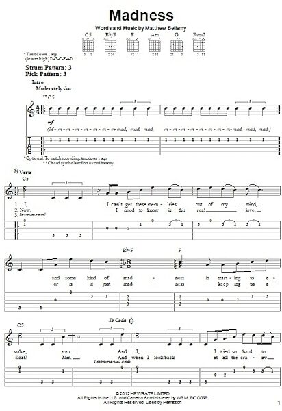 open zoom image for Madness - Easy Guitar with TAB, New, Main
