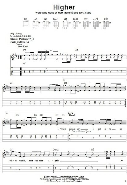 open zoom image for Higher - Easy Guitar with TAB, New, Main