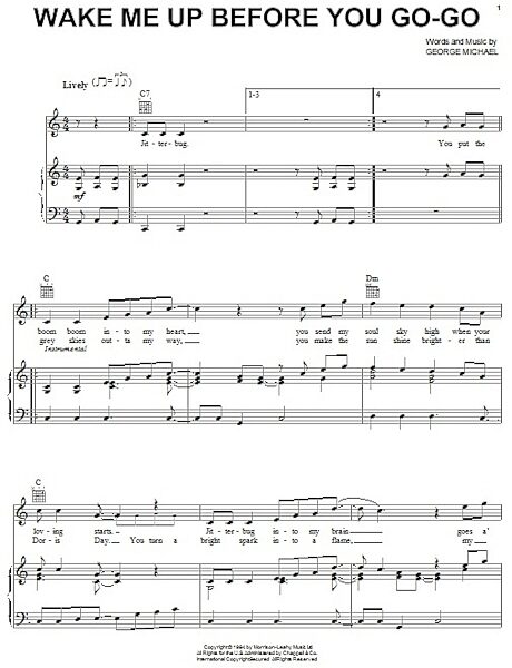 open zoom image for Wake Me Up Before You Go-Go - Piano/Vocal/Guitar, New, Main