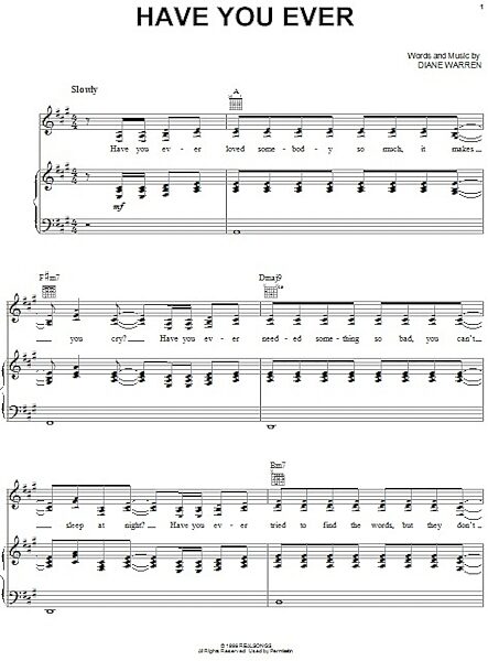 open zoom image for Have You Ever - Piano/Vocal/Guitar, New, Main