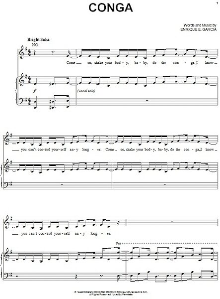 open zoom image for Conga - Piano/Vocal/Guitar, New, Main