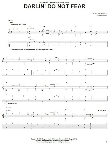 open zoom image for Darlin' Do Not Fear - Guitar TAB, New, Main