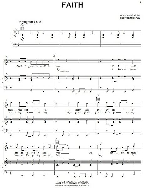 open zoom image for Faith - Piano/Vocal/Guitar, New, Main