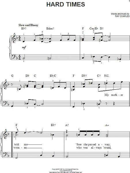 open zoom image for Hard Times - Easy Piano, New, Main