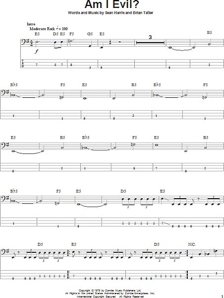 open zoom image for Am I Evil? - Bass Tab, New, Main