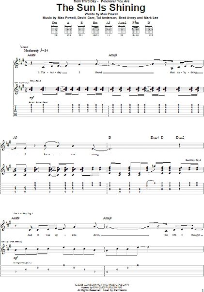 open zoom image for The Sun Is Shining - Guitar TAB, New, Main