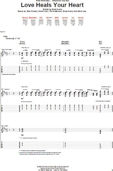 open zoom image for Love Heals Your Heart - Guitar TAB, New, Main