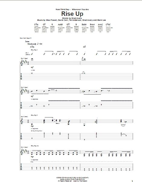 open zoom image for Rise Up - Guitar TAB, New, Main