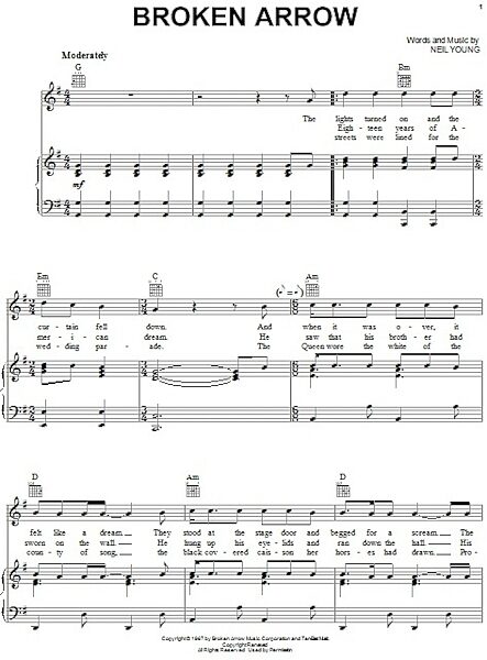 open zoom image for Broken Arrow - Piano/Vocal/Guitar, New, Main
