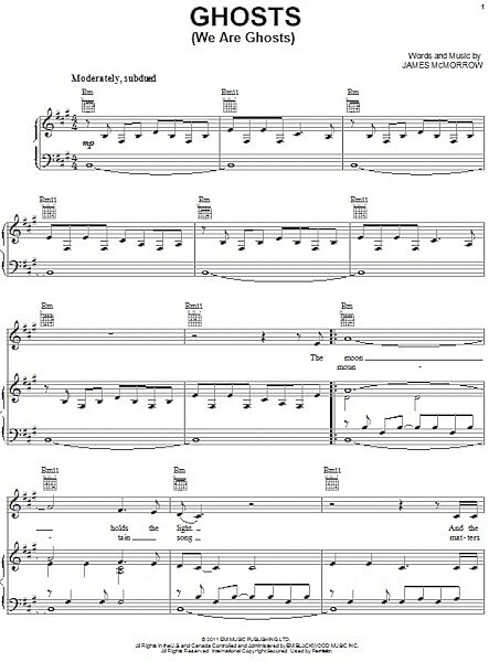 open zoom image for Ghosts (We Are Ghosts) - Piano/Vocal/Guitar, New, Main
