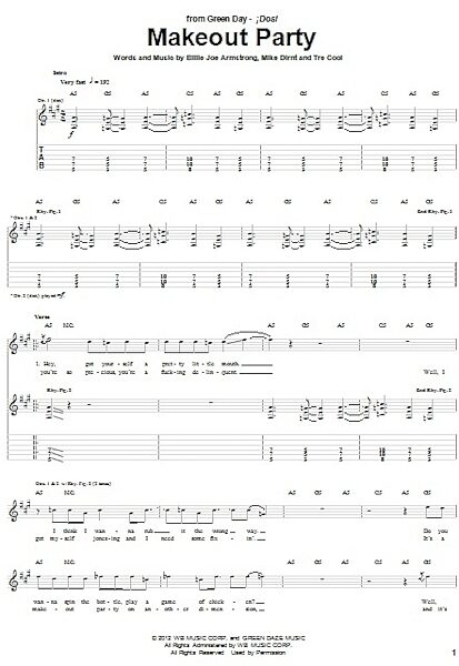 open zoom image for Makeout Party - Guitar TAB, New, Main