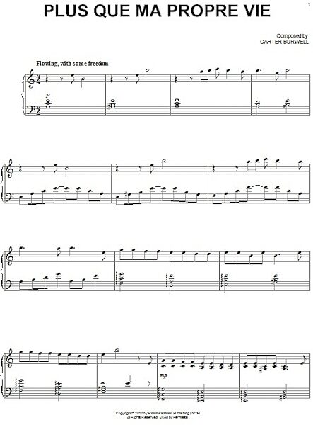 open zoom image for Plus Que Ma Propre Vie - Piano/Vocal/Guitar, New, Main