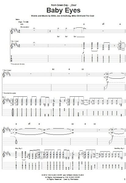 open zoom image for Baby Eyes - Guitar TAB, New, Main