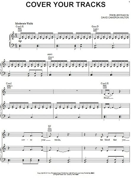 open zoom image for Cover Your Tracks - Piano/Vocal/Guitar, New, Main