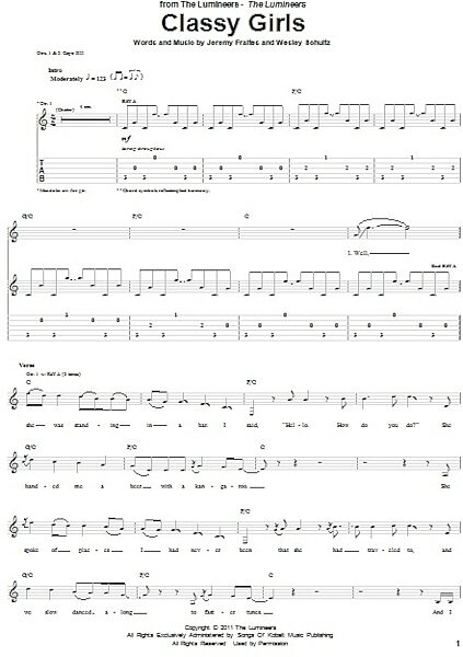 open zoom image for Classy Girls - Guitar TAB, New, Main
