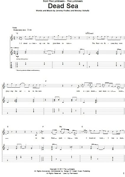 open zoom image for Dead Sea - Guitar TAB, New, Main