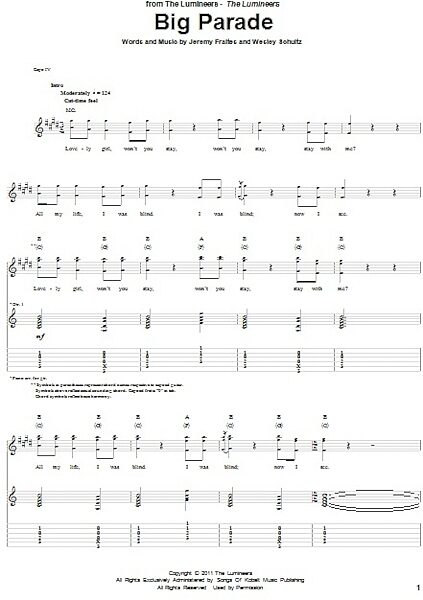 open zoom image for Big Parade - Guitar TAB, New, Main