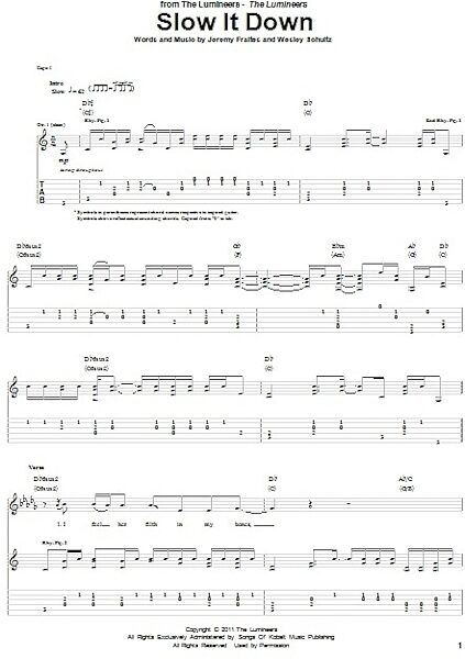 open zoom image for Slow It Down - Guitar TAB, New, Main