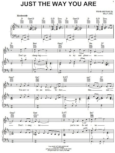 open zoom image for Just The Way You Are - Piano/Vocal/Guitar, New, Main