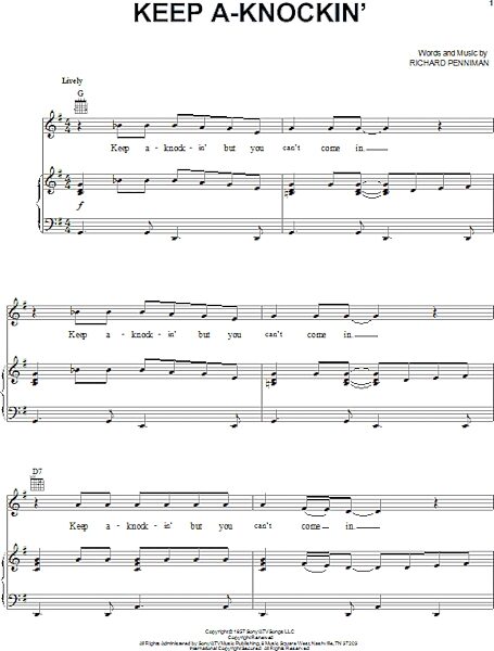 open zoom image for Keep A-Knockin' - Piano/Vocal/Guitar, New, Main