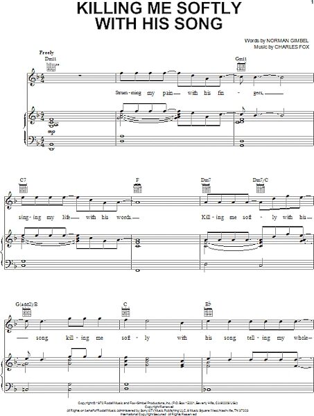 open zoom image for Killing Me Softly With His Song - Piano/Vocal/Guitar, New, Main