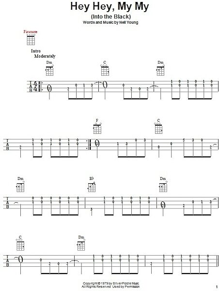 open zoom image for Hey Hey, My My (Into The Black) - Ukulele, New, Main