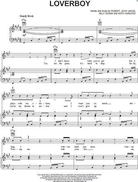 open zoom image for Loverboy - Piano/Vocal/Guitar, New, Main