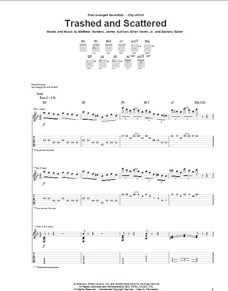 open zoom image for Trashed And Scattered - Guitar TAB, New, Main