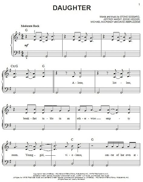 open zoom image for Daughter - Easy Piano, New, Main
