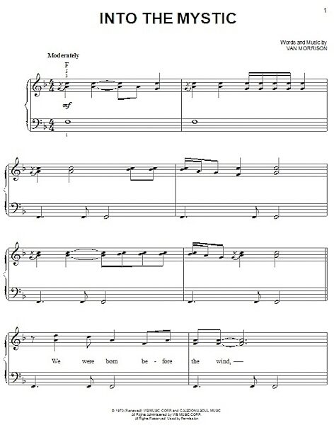 open zoom image for Into The Mystic - Easy Piano, New, Main