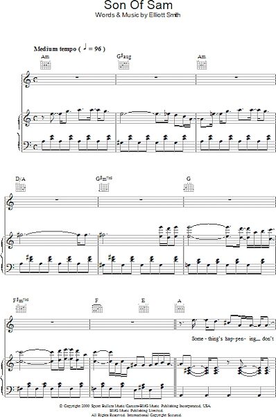 open zoom image for Son Of Sam - Piano/Vocal/Guitar, New, Main