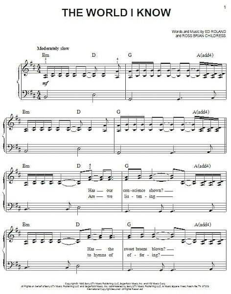 open zoom image for The World I Know - Easy Piano, New, Main