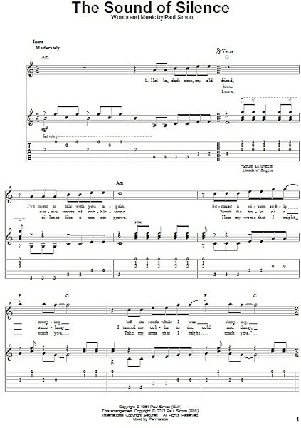 open zoom image for The Sound Of Silence - Solo Guitar, New, Main
